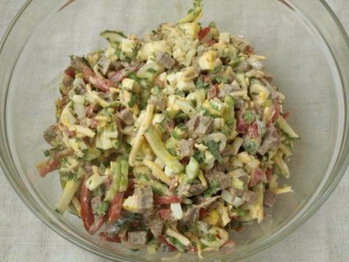 Салат бахор.  Ингредиенты: 07