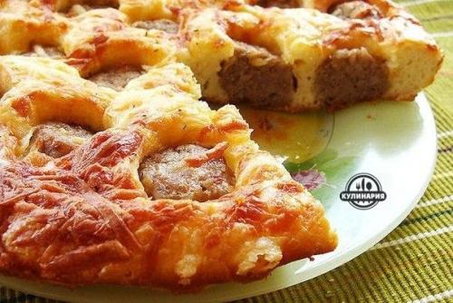 Пирог с фрикадельками. 05