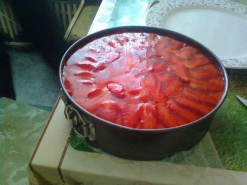 Чизкейк без выпечки с клубникой. 01