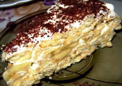 Сметанный торт из крекера.