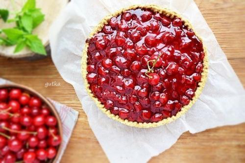 Пирог с творогом и вишней. 02