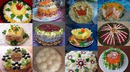 12 салатов на новогодний стол.