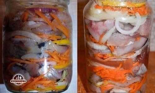 Селедка по-голландски.  Ингредиенты: