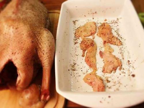 Новогодний гусь с яблоками. 05