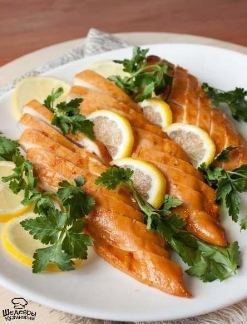 Самая нежная курочка в медово - лимонном соусе.