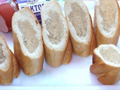 Хлебные стаканчики из багета. 02