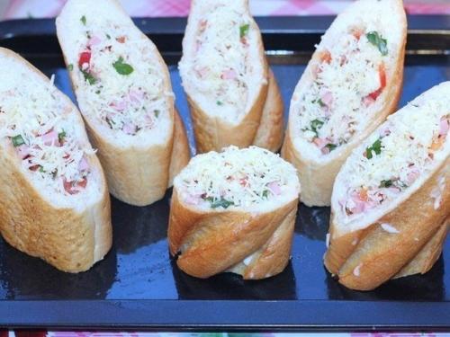 Хлебные стаканчики из багета. 06