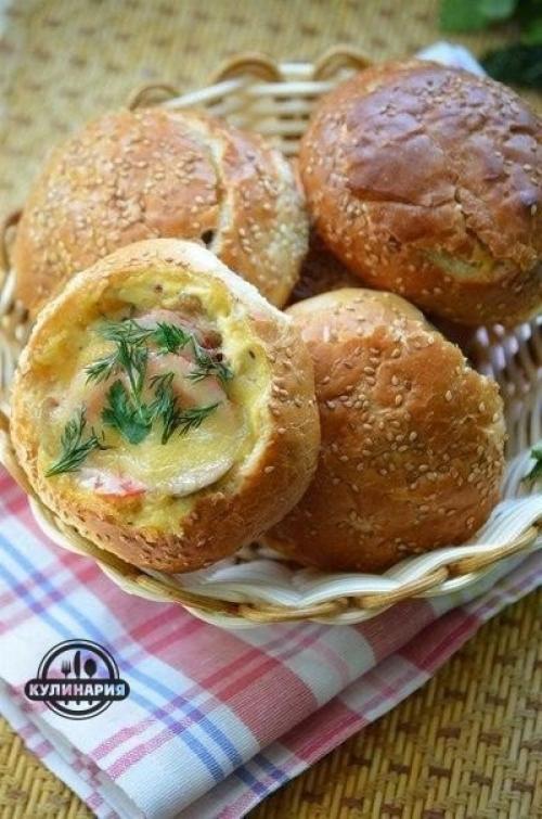Фаршированные булочки.  Ингредиенты: