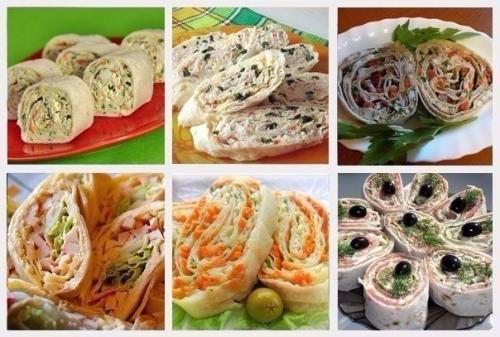 20 самых вкусных начинок для рулета из лаваша.