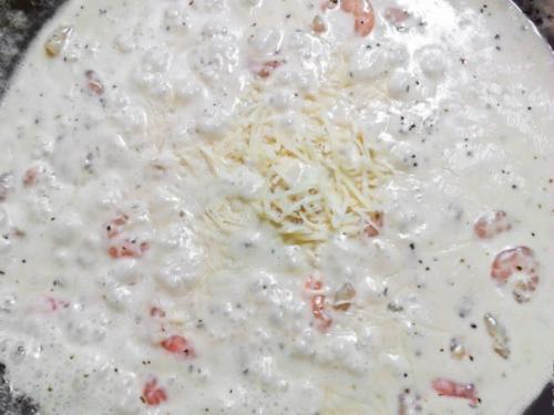 Паста с креветками в сливочном соусе. 06