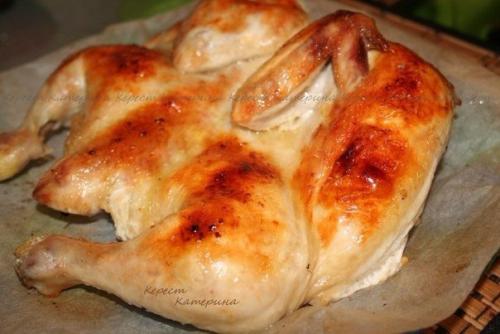 Запечённая сочная курочка за 40 мин.