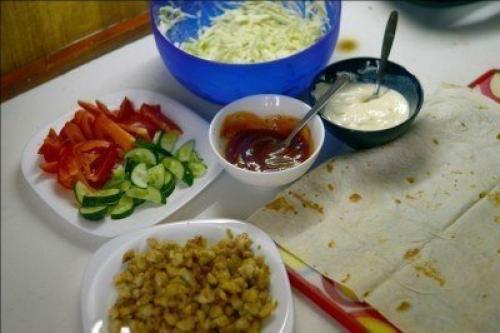 Рецепт шаурмы с курицей. 05