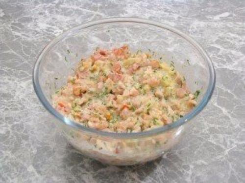 Фаршированный картофель.  Ингредиенты: 02