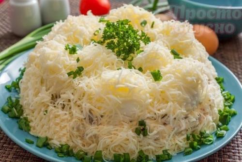 Салат Сугроб. К новогоднему столу. Салат Сугроб. К новогоднему столу.