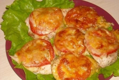 Куриное Филе под сыром с помидорами. 05