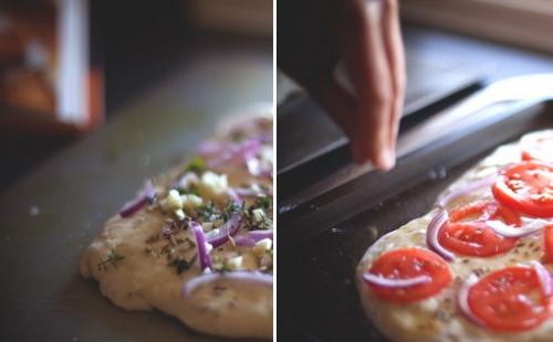 Фокачча с красным луком и чесноком. 04 Фокачча с красным луком и чесноком. 04