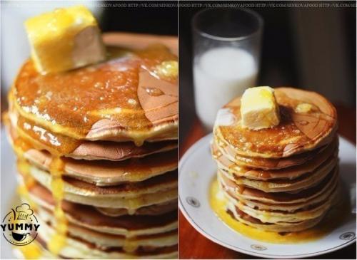 Рецепты панкейков.  1. ванильные панкейки.