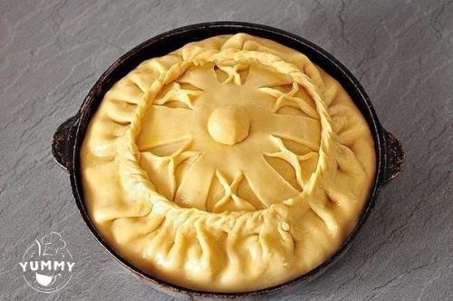 Татарский пирог с картофелем и мясом. 04