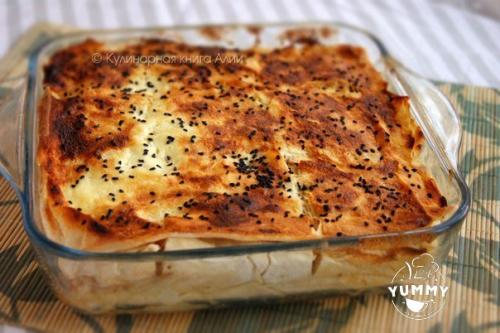 Пирог с сыром и фаршем. 09