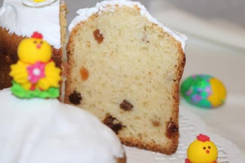 Кулич с творогом и изюмом. 02