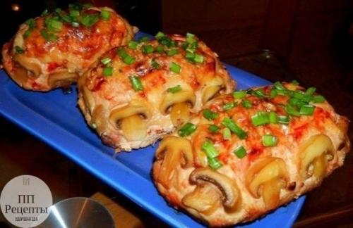Куриное Филе запеченное с грибами. Куриное Филе запеченное с грибами.