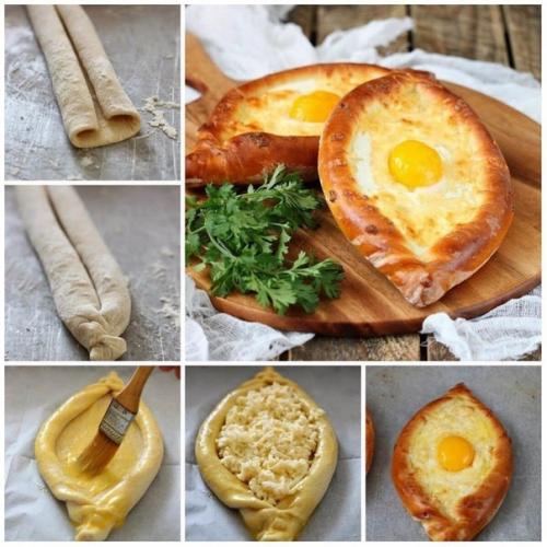 Хачапури по аджарски. Хачапури по аджарски.