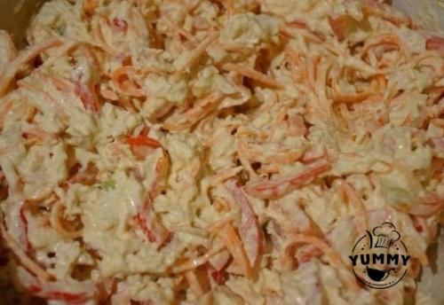 Салат с курицей и морковью по-корейски. 05