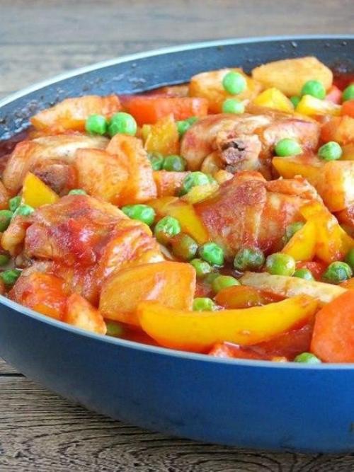 Курица с ананасами. 01