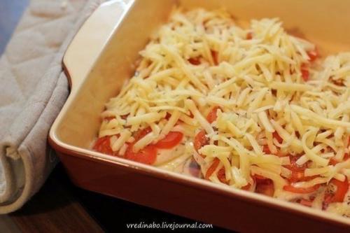 Курица под помидорами и сыром. 04