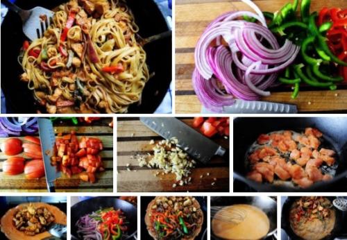 Острая паста с курицей. Острая паста с курицей.