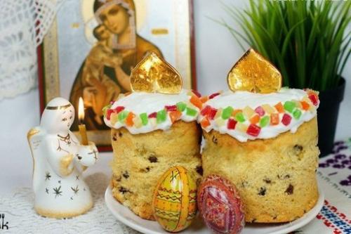 Пасхальный кулич.  Ингредиенты: