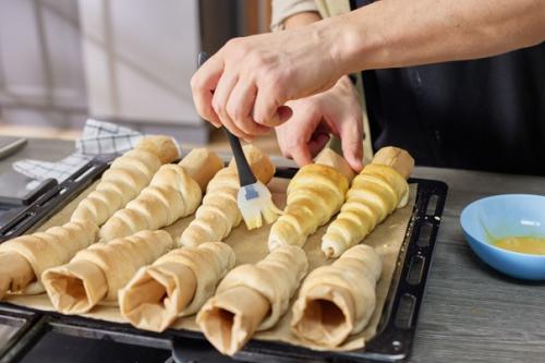 Рецепт трубочек с кремом. 05 Рецепт трубочек с кремом. 05