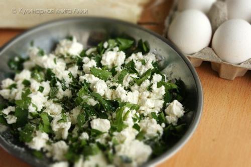 Пирог с сыром и фаршем. 01