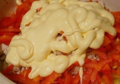 Салат с курицей и морковью по-корейски. 04