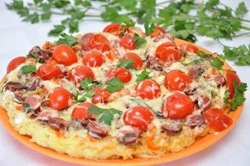 Картофельная пицца на ужин.

