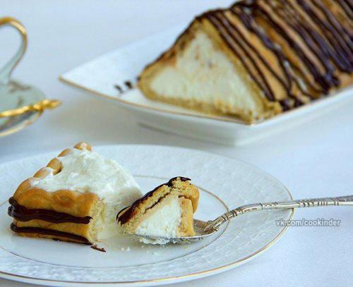 Нежный десерт без выпечки Творожный Домик. 08