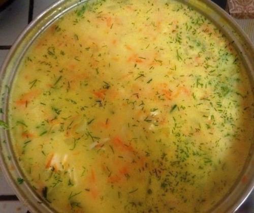 Сырный куриный суп на обед. 01