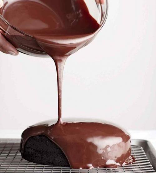 Шоколадная глазурь для торта.
