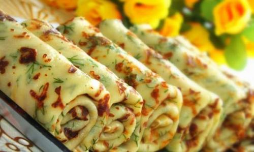 Сырные блинчики с зеленью - объедение, лакомство! 04