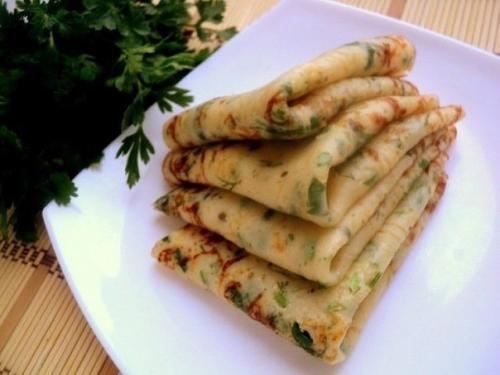 Сырные блинчики с зеленью - объедение, лакомство! 03