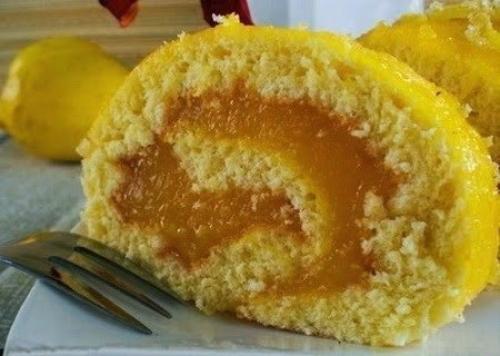 Лимонный рулет.  Ингредиенты: