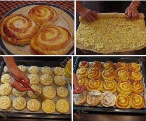 Творожные завитушки.  Ингредиенты: