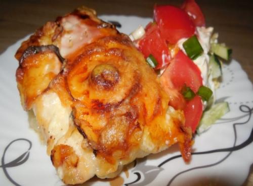 Мясо по-французски.  Вкусный рецепт без майонеза.