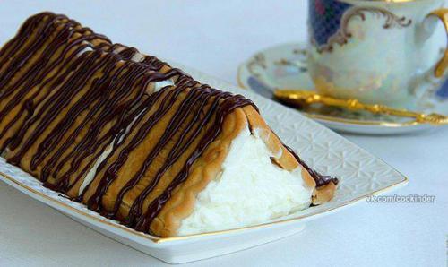 Нежный десерт без выпечки Творожный Домик.