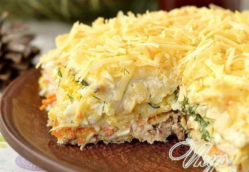 Закусочный торт.  Ингредиенты: