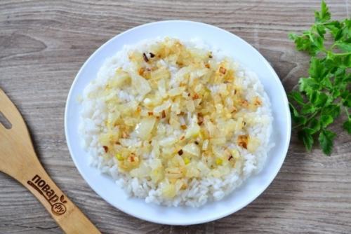 Салат с рисом и шпротами. 01