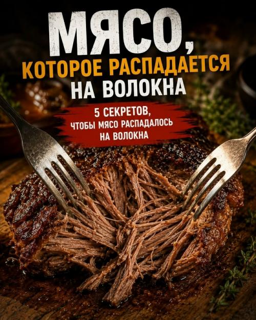 Как сделать мясо настолько нежным, чтобы оно буквально распадалось на волокна? 


