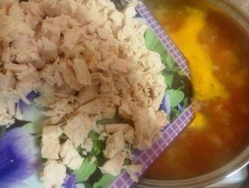 Сырный куриный суп на обед. 02