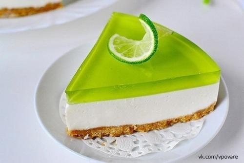 Желейный торт без выпечки с лаймовым вкусом. 04