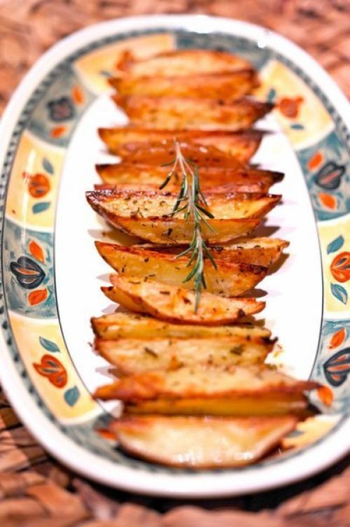 Печеный картофель дольками. 07
